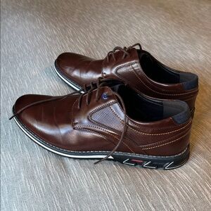 Elegant Brown Leather Men's Shoes